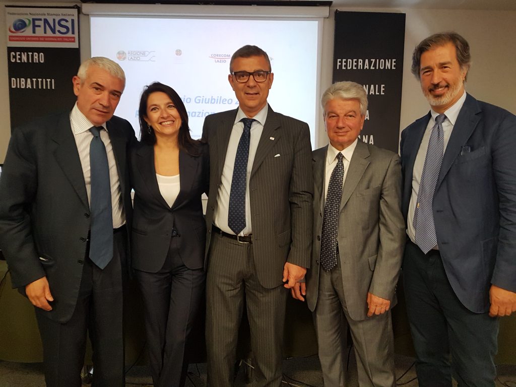 IL GIORNALISMO SI SCOPRE PLURALE, IL CORECOM LAZIO CONSEGNA IL PREMIO GIUBILEO 2016