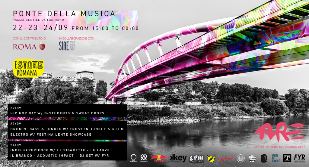 Estate Romana, A.R.E. – ARTIST IN ROME EXPERIENCE 2017: musica da ballare e musica da ascoltare, arte da guardare e arte da vivere