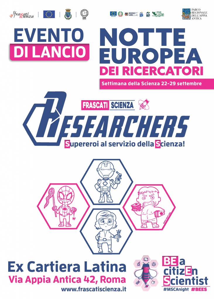 Researchers, supereroi al servizio della scienza. Al Parco dell’Appia Antica a Roma sabato 22 settembre