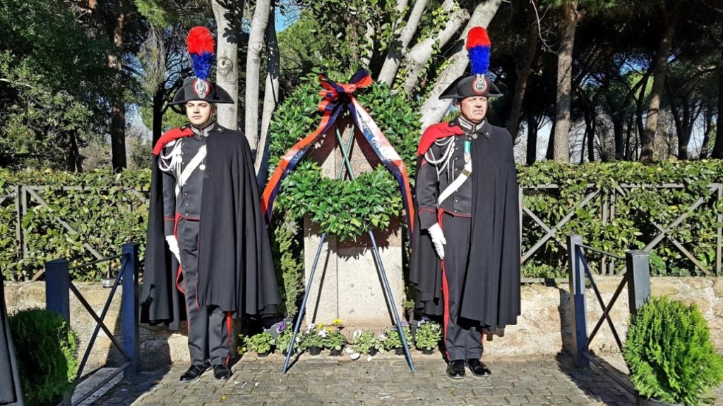 Ricordo a Roma del Generale dei Carabinieri Enrico Galvarigi, ucciso la sera del 31 dicembre del 1980 da terroristi