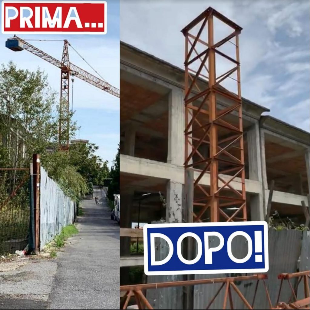 XV Municipio, Nardini (Lega): “Gru rimossa dopo 18 anni, ristabilita sicurezza in via Serritelli”