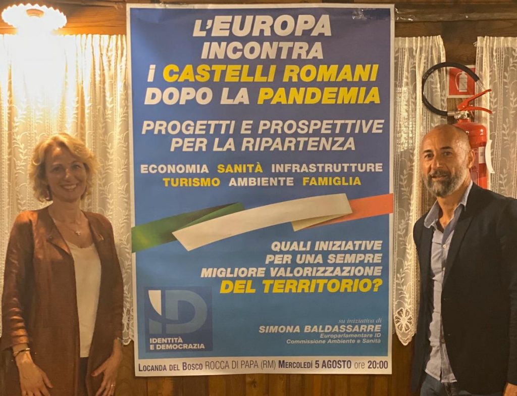 A Rocca di Papa l’iniziativa “L’Europa incontra i Castelli Romani dopo la Pandemia” organizzata da Simona Baldassarre europarlamentare ID
