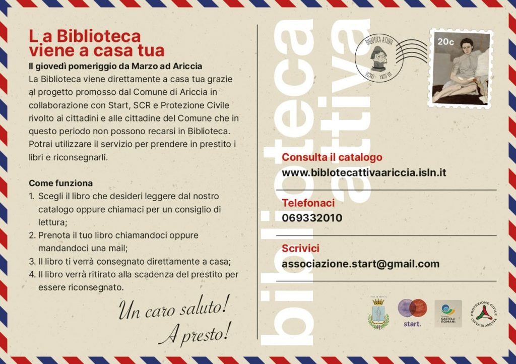 Cultura, Ad Ariccia la Biblioteca viene a casa tua