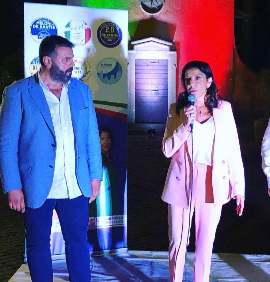 Marino, a piazzale degli Eroi chiusura della campagna elettorale di De Santis e De Felice