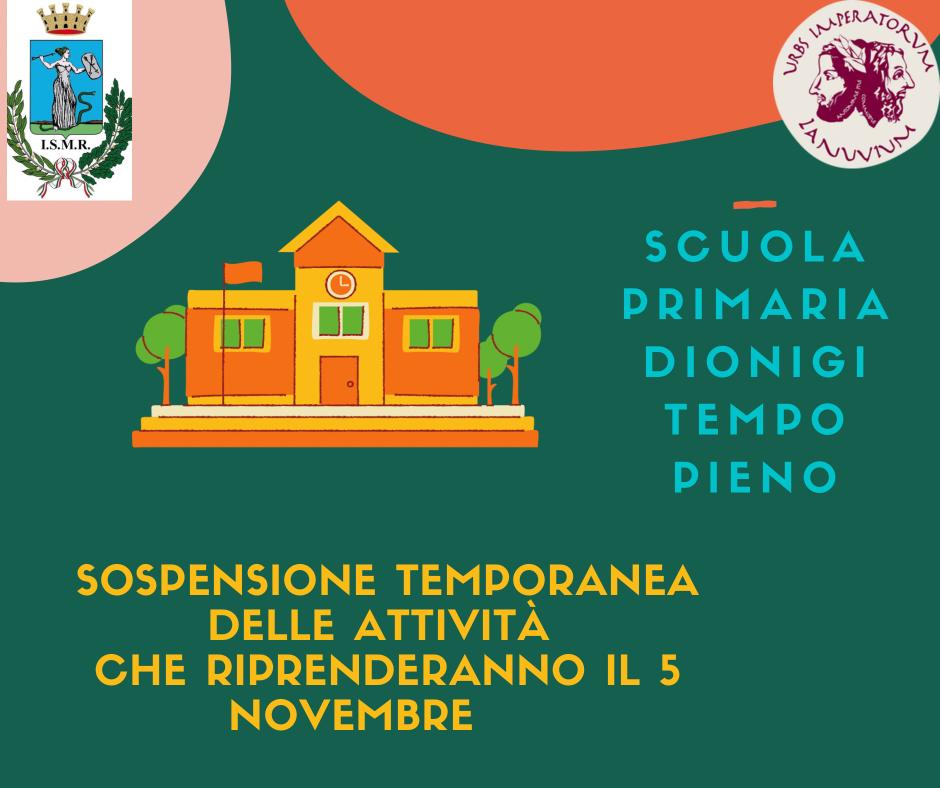 Lanuvio, nota dell’Amministrazione Comunale su attività didattiche scuola primaria plesso Marianna Dionigi