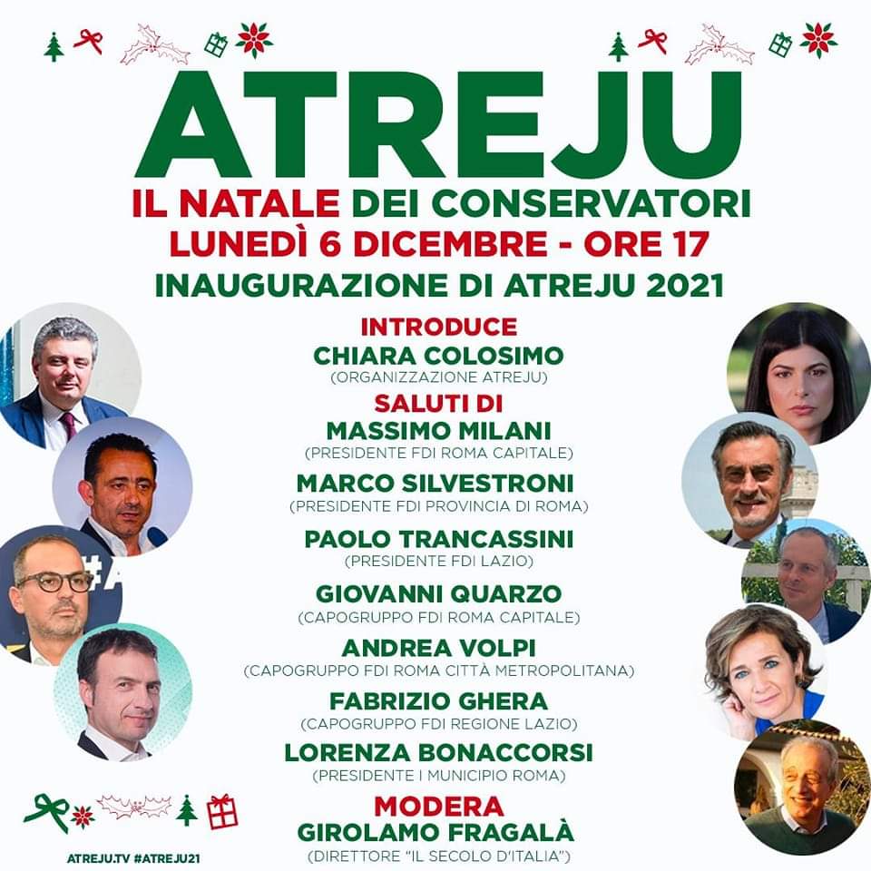 POLITICA: TORNA ATREJU, LA FESTA NAZIONALE DI FDI, IN VESTE NATALIZIA