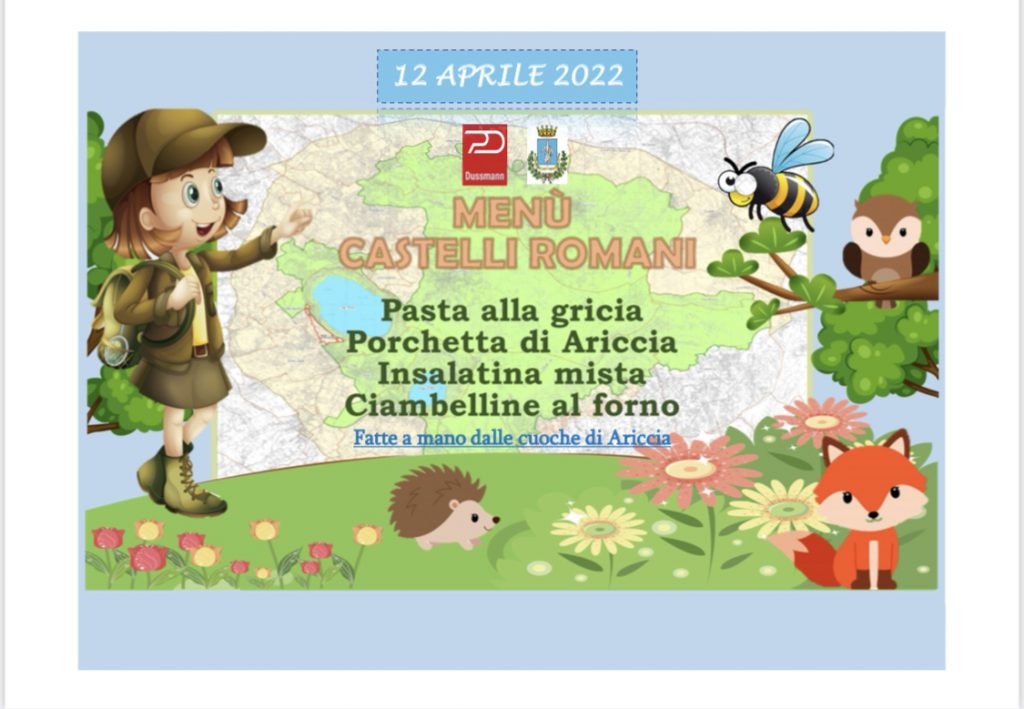 SCUOLA, AD ARICCIA CONTINUANO I MENÙ A TEMA NELLA MENSE SCOLASTICHE