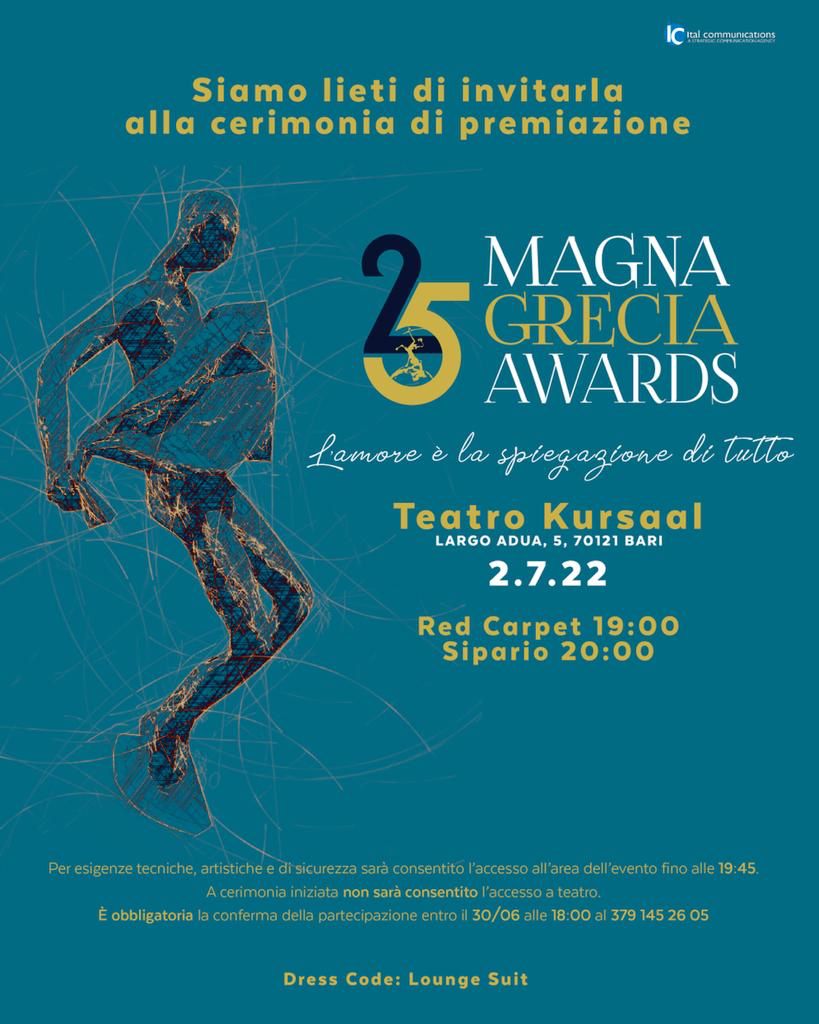 Magna Grecia Awards 2022 “L’amore è la spiegazione di tutto”