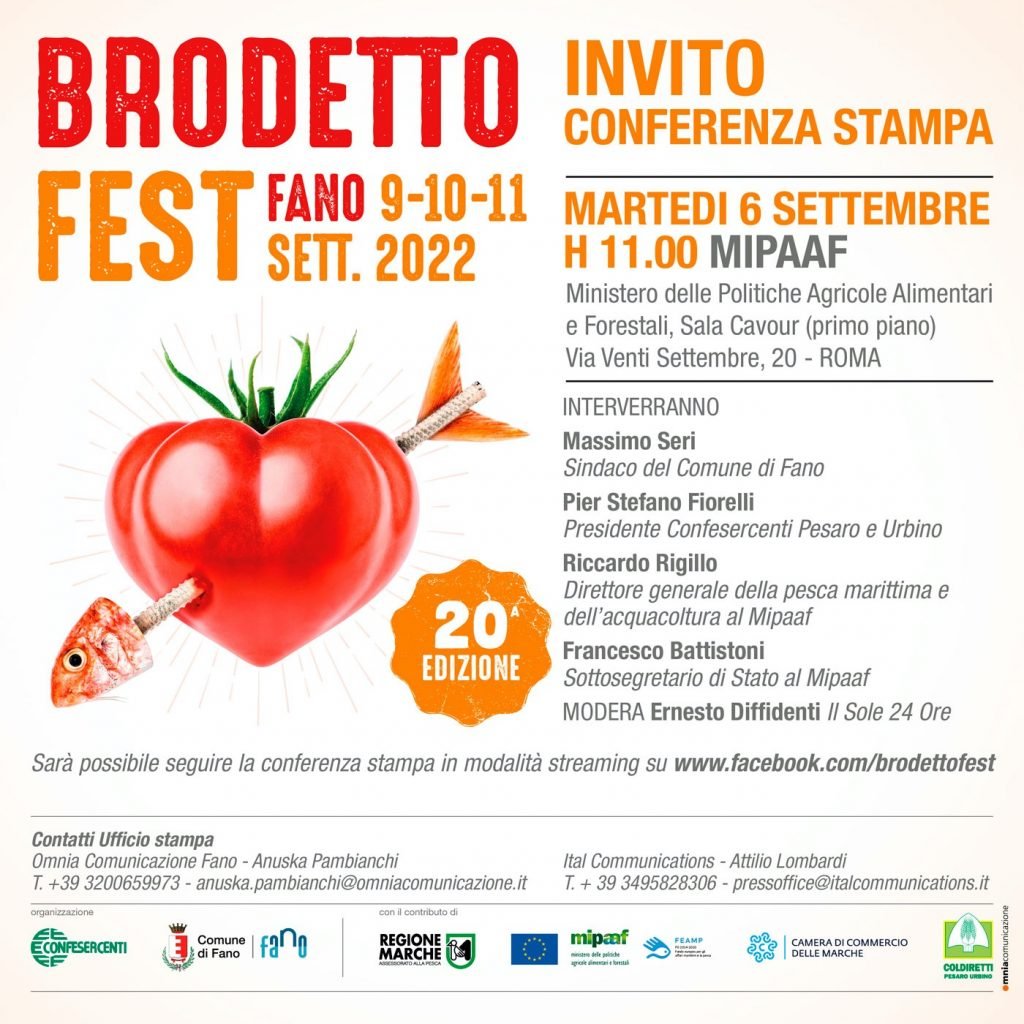 Eventi: Conferenza Stampa di presentazione del BrodettoFest 2022