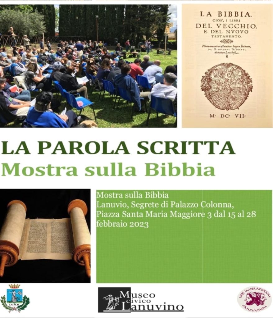 Lanuvio, al Cantinone la Mostra sulla Bibbia “La Parola Scritta”