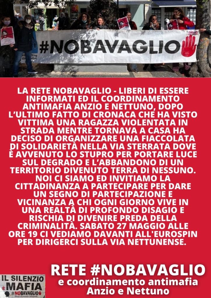 Anzio, fiaccolata di solidarietà