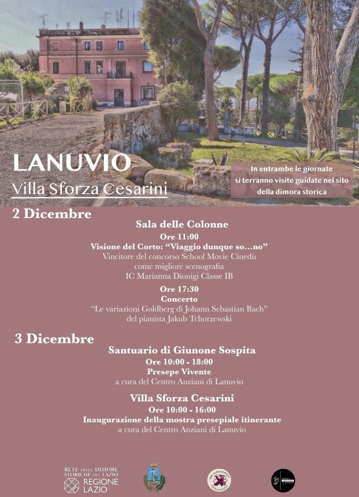 Cultura, Lanuvio partecipa all’apertura straordinaria delle Dimore Storiche del Lazio
