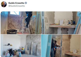 Crosetto pubblica foto lavori in casa: “Ecco perché non pago l’affitto”