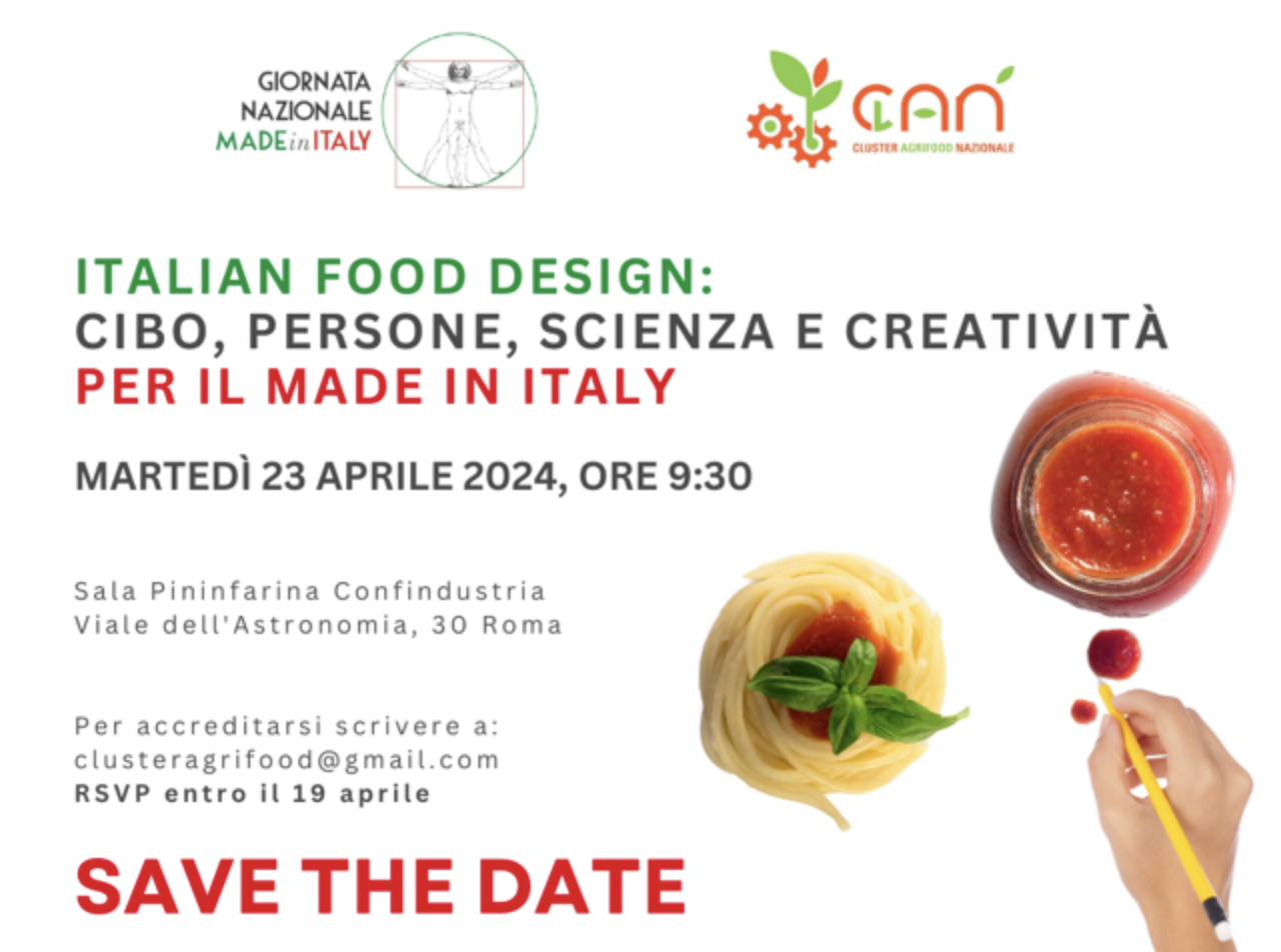 Italian Food Design: “Food, People, Science and Creativity for Made in Italy”, conferência em Roma