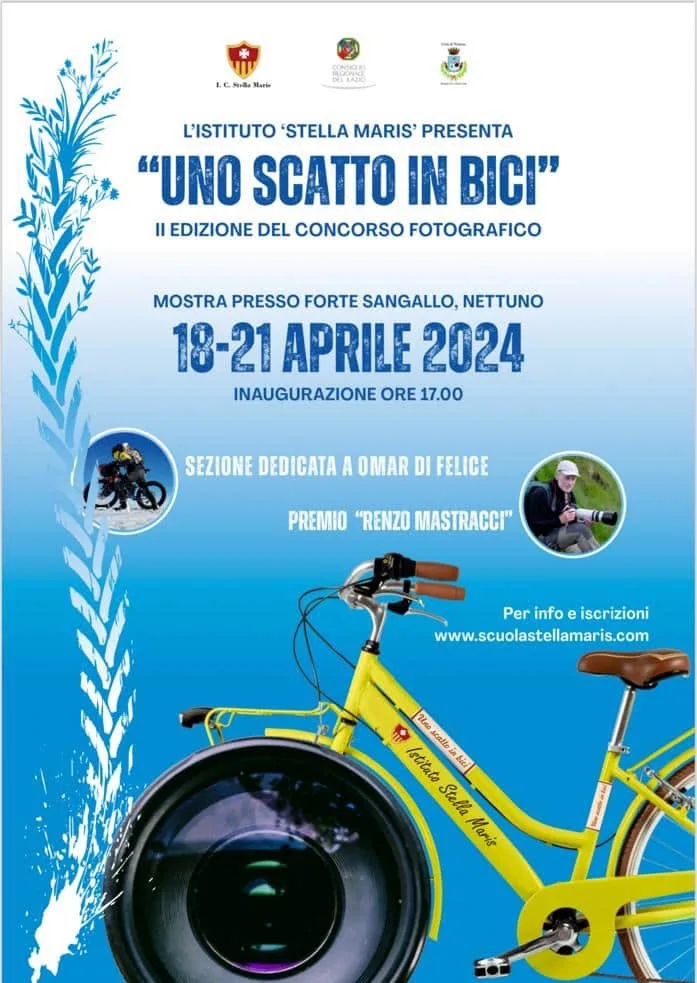 Anzio: “Uno scatto in bici” mostra fotografica dal 18 al 21 aprile al Forte Sangallo