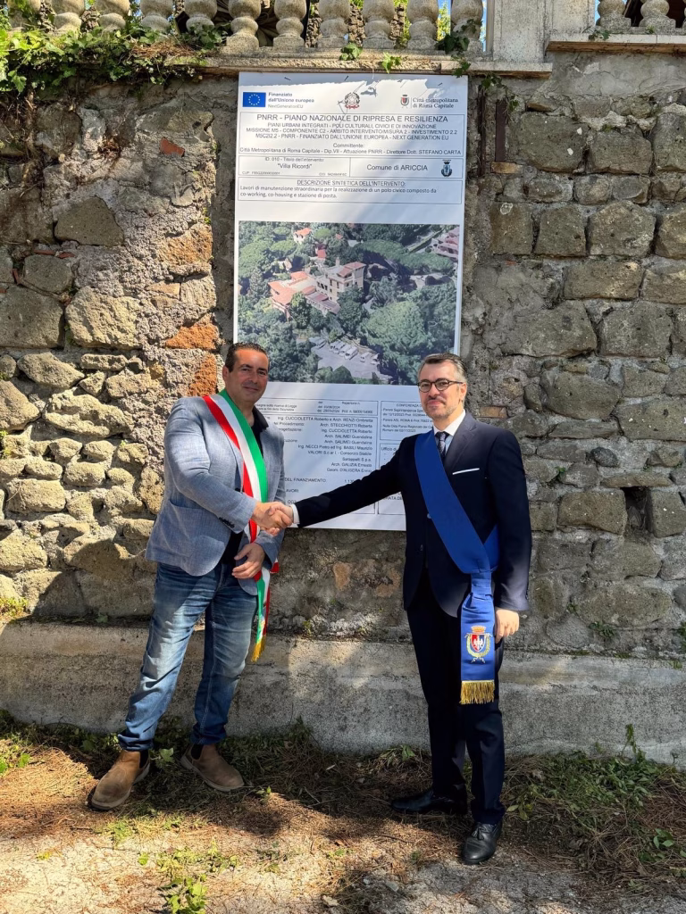 Ariccia, inaugurato il cantiere per i lavori di ristrutturazione di Villa Ricordi: un nuovo Polo per l’inclusione sociale e lavorativa