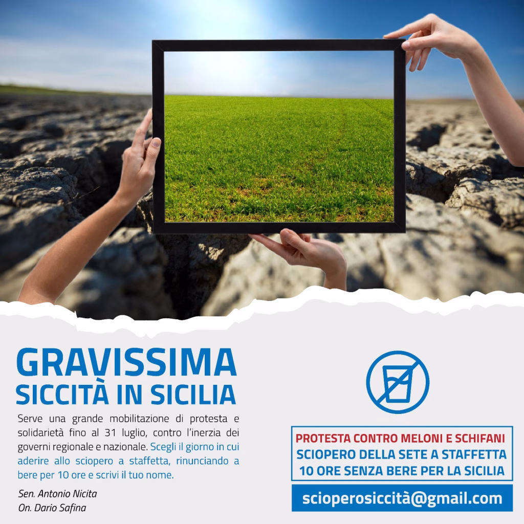 Siccità in Sicilia: lo sciopero della sete a staffetta Siccità