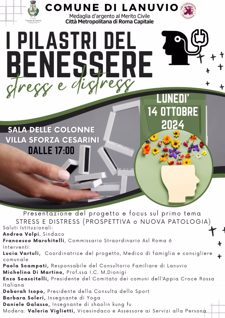 Lanuvio, il 14 ottobre prenderà il via il progetto “I pilastri del benessere”