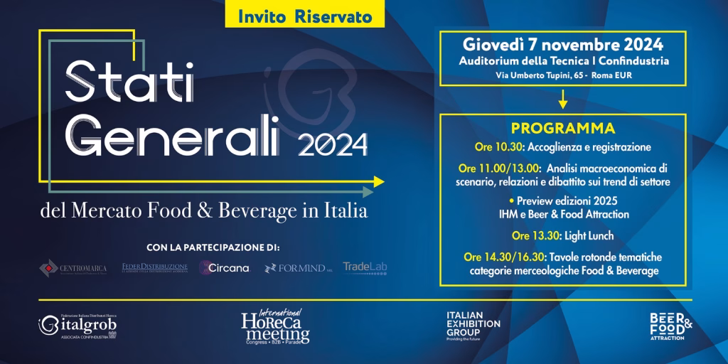 Stati Generali del Mercato Food & Beverage. Analisi delle criticità della filiera distributiva, il ruolo dei pubblici esercizi e trend dei consumi