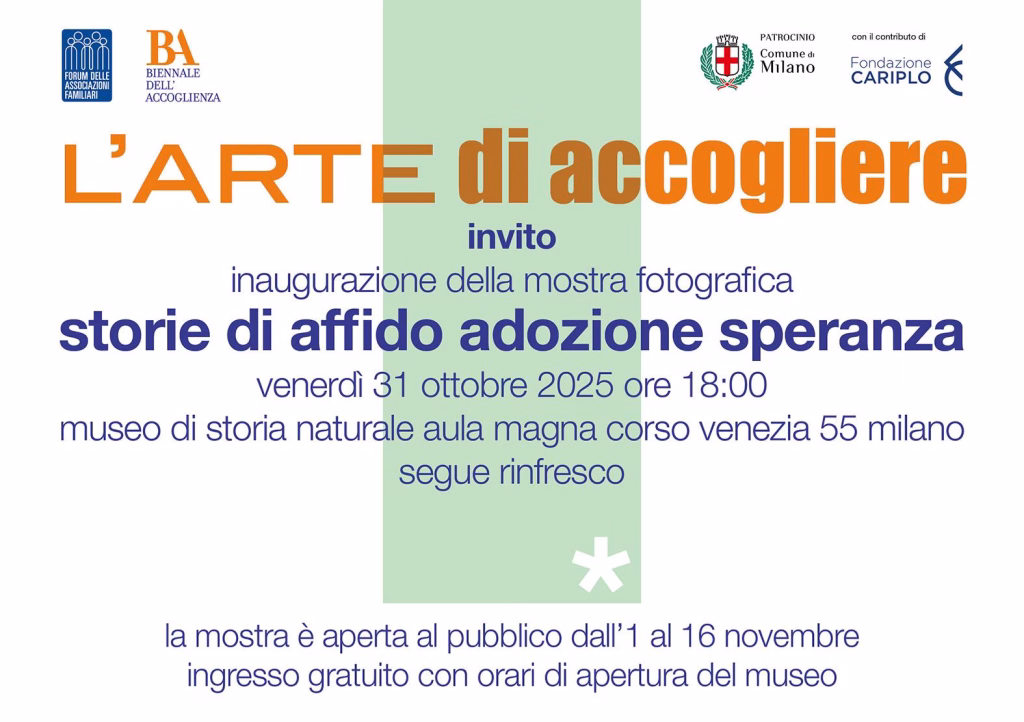 Esposizione “L’Arte di Accogliere. Storie di affido, adozione e speranza”
