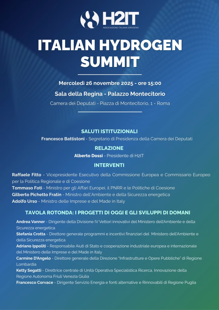 H2IT presenta alla camera l’Italian Hydrogen Summit