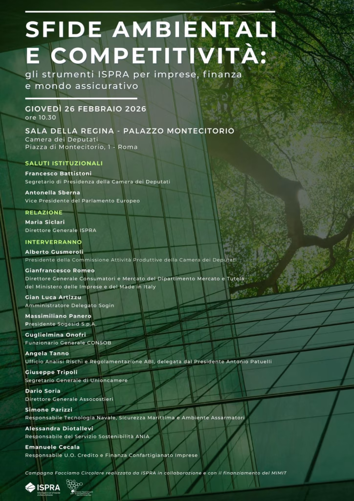 Competitività e sfide ambientali: il contributo degli strumenti ISPRA per il sistema produttivo e finanziario