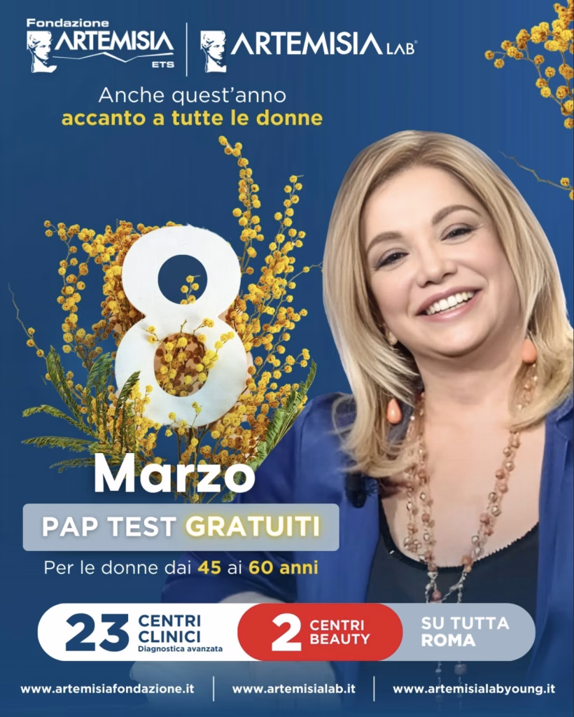 Festa della donna, l’8 marzo Fondazione Artemisia offre Pap test gratuiti alle donne over 40