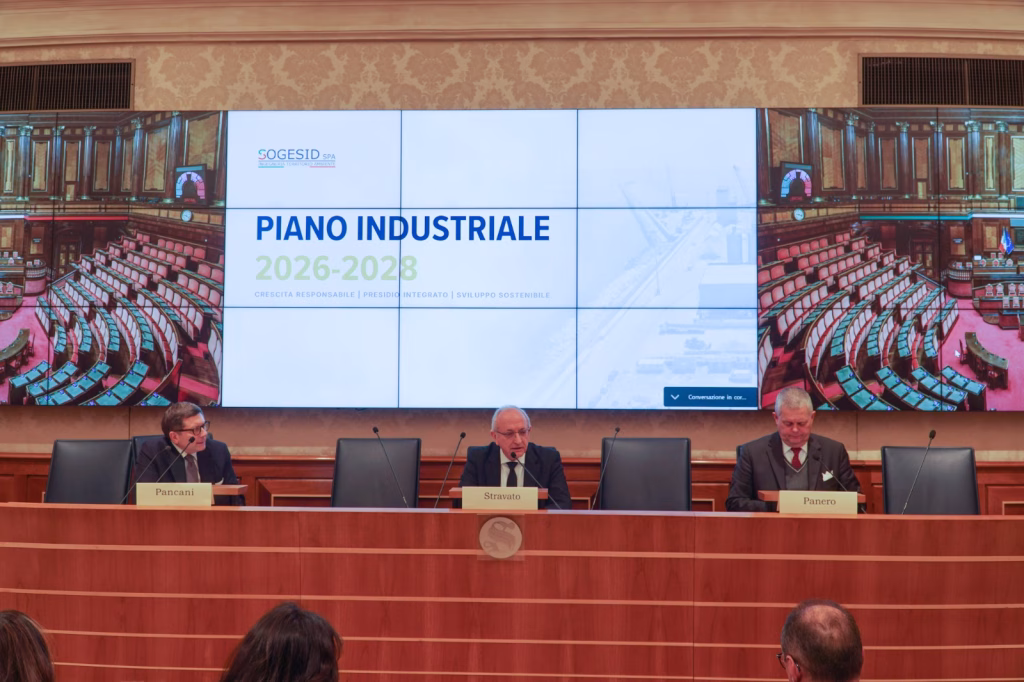 Sogesid, Piano Industriale 2026-2028: produzione in aumento fino a 289 mln nel 2028, in crescita anche utile netto e personale