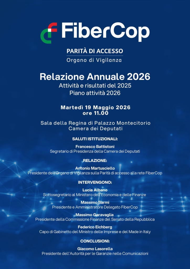 Relazione Annuale 2026, Organo di Vigilanza sulla Parità di accesso alla rete FiberCop