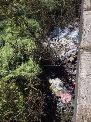 Parte della discarica bruciata a Roma
