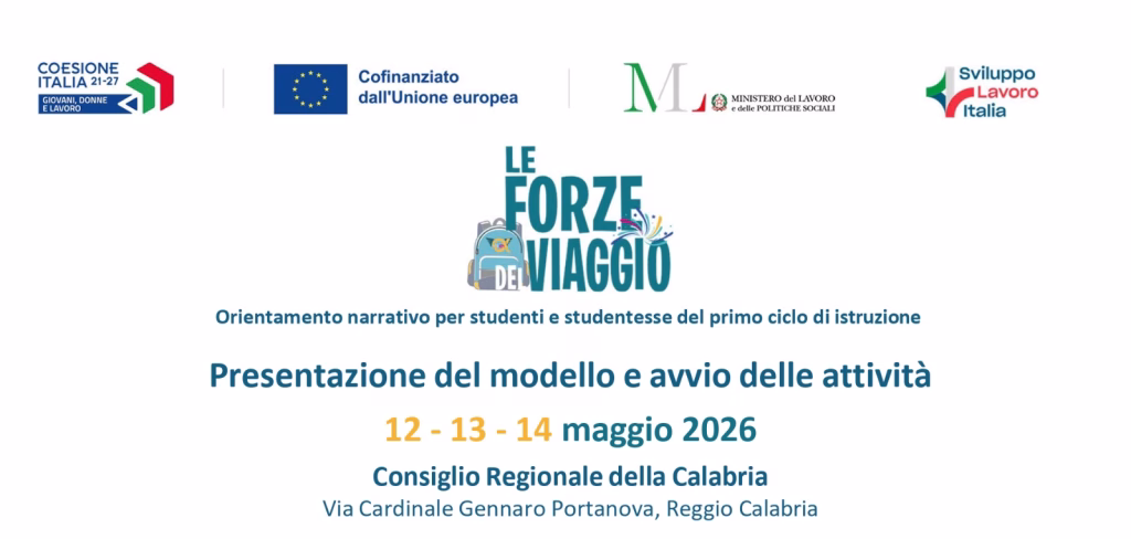 A Reggio Calabria Sviluppo Lavoro Italia presenta “Le Forze del Viaggio”: un nuovo modello sperimentale di orientamento per studentesse e studenti