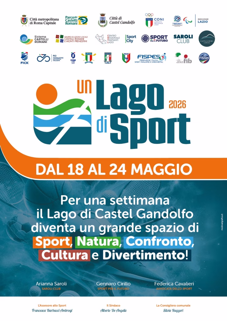 Castel Gandolfo DAL 18 AL 24 MAGGIO arriva “UN LAGO DI SPORT”