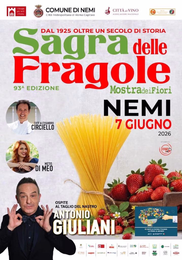 Nemi celebra oltre un secolo di storia con la Sagra delle Fragole e Mostra dei Fiori.