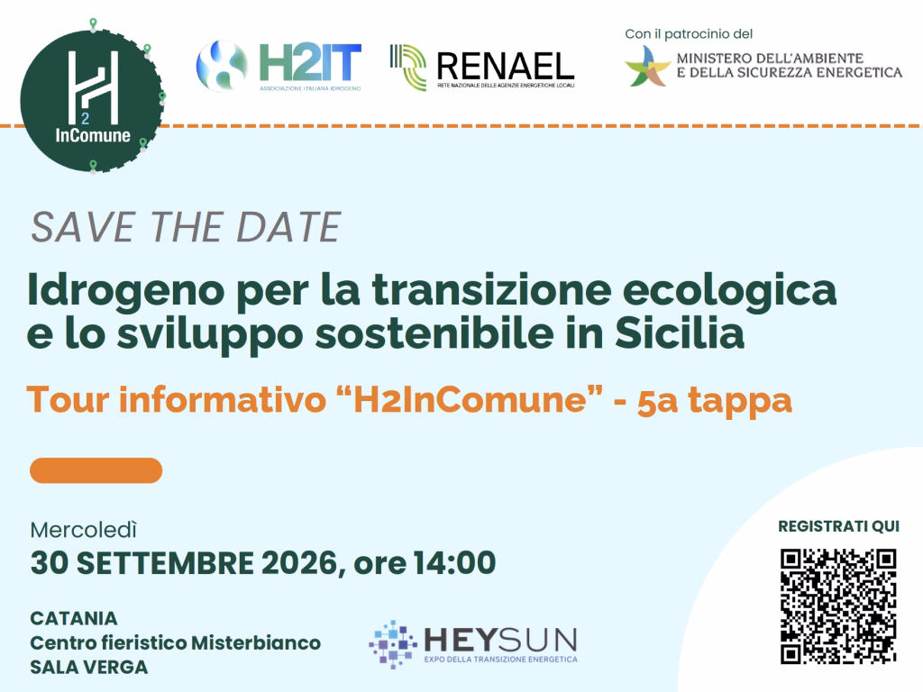 La quinta tappa del Tour H2InComune arriva a Catania, al centro la rivoluzione dell’idrogeno e il ruolo della Pubblica Amministrazione